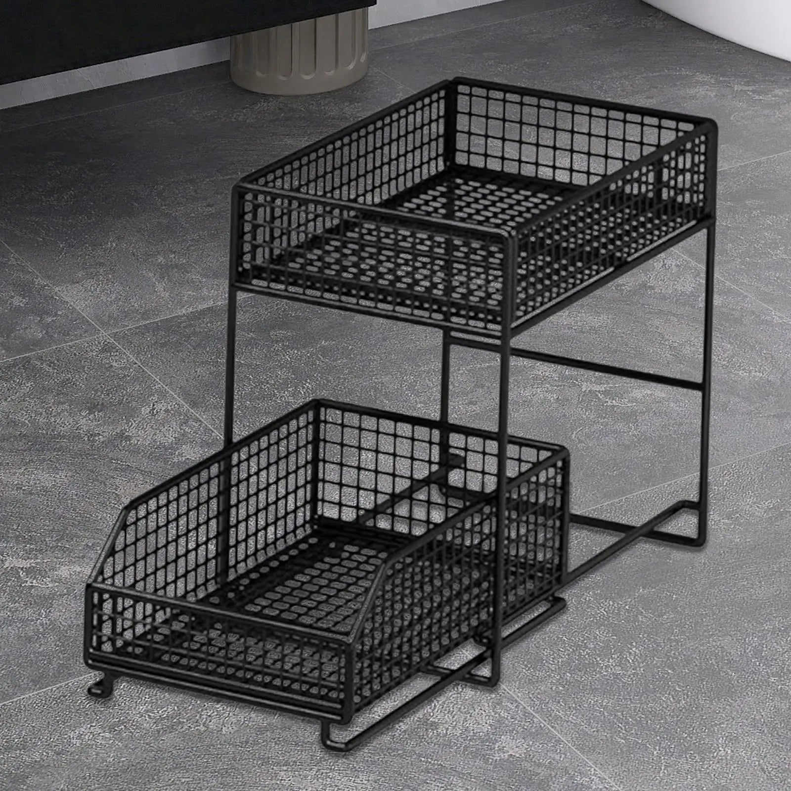 under Sink Organizer, Storage Sliding Cabinet Organizer 2 Tier Sliding Kitchen
