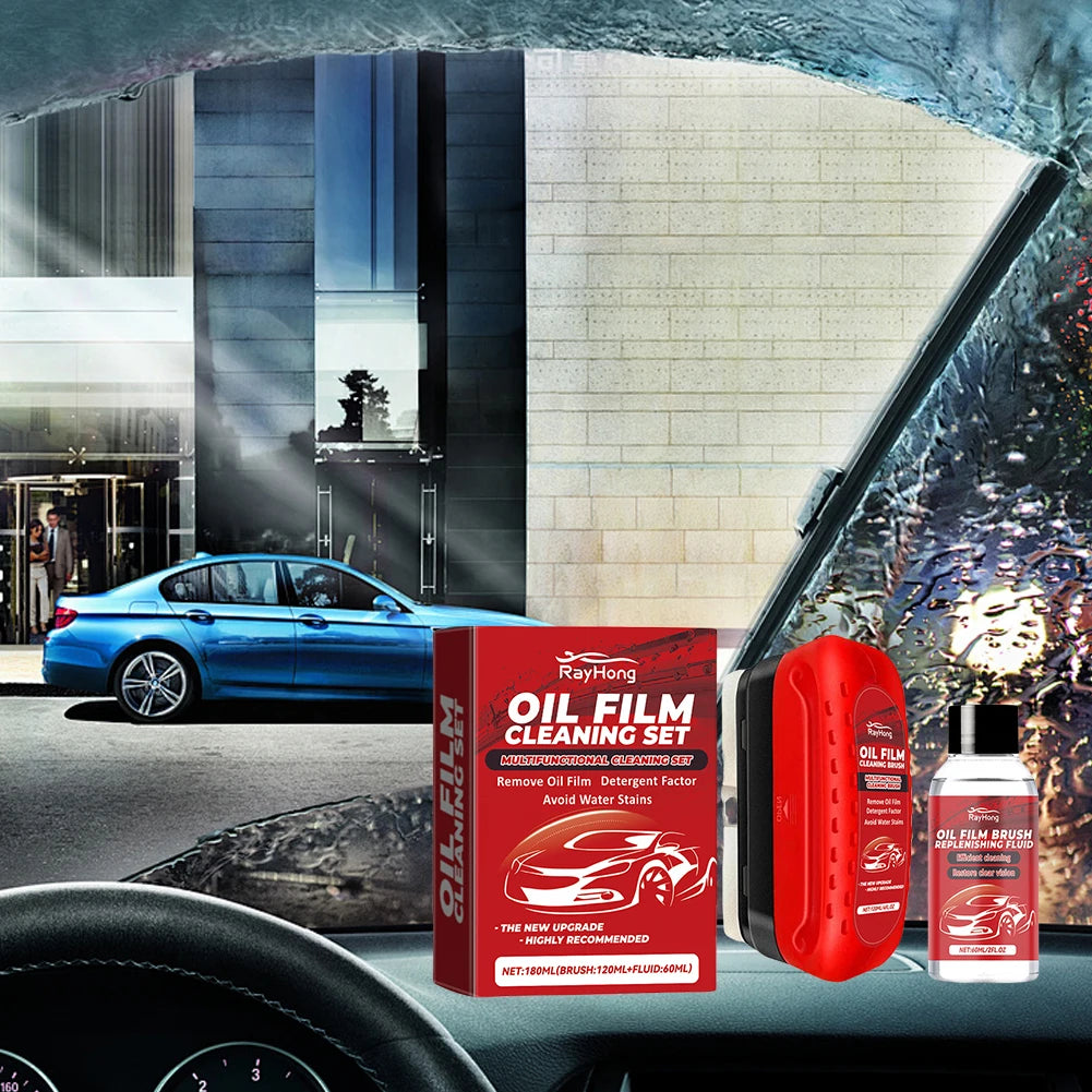 Car Windshield Oil Film Cleaner Glass Cleaning Board Glass Cleaning Wipe Board Glass Oil Film Remover Car Glass Cleaner Brush