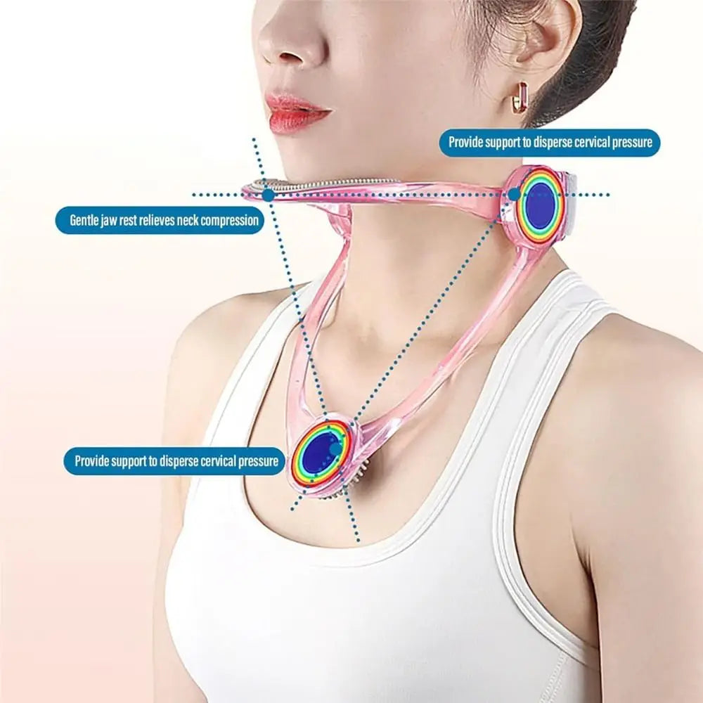 Adjustable Neck Brace TPU Cervical Spine Relief Cervical Collar Neck Correction Foldable Posture Corrector Office and Home