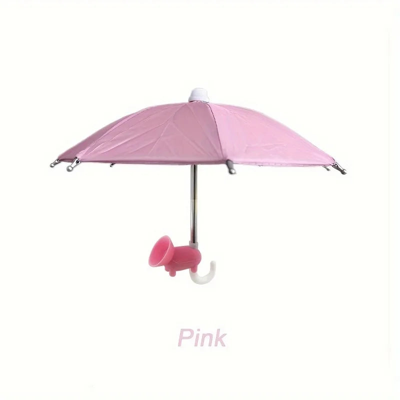 Piggy Suction Cup Universal Mini Umbrella Stand, Outdoor Anti-Glare Sunshade, Protect Your Phone From Rain, Anti-Reflective