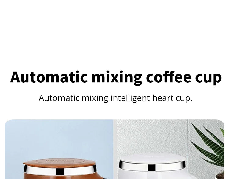 1PC Portable Smart Automatic Magnetic Stirring Cup Rechargeable Stainless Steel Lazy Rotating Mug Stirring Cup Drinking Tools
