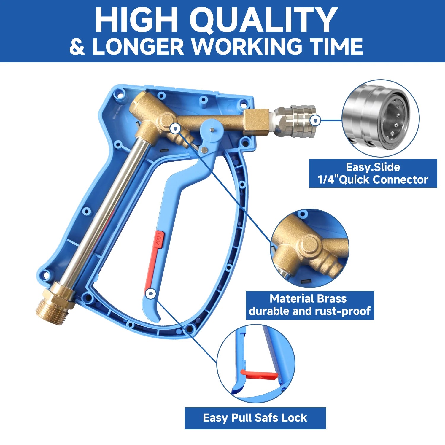 KAIKARAI High Pressure Washer Water Gun Outdoor Snow Foam Gun Car Wash Spray Gun Watering Can 4080PSI for Nilfisk Parkside Lavor