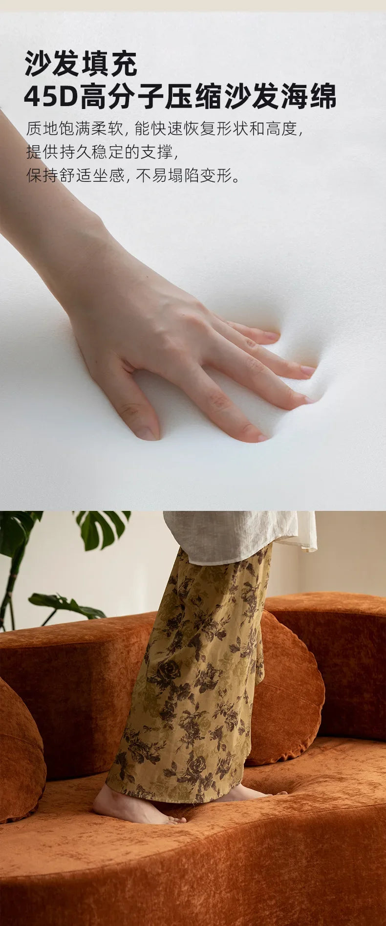 Nordic Compression sofa medium-ancient fabric small apartment living room foldable dual-purpose sponge sofa bed Home Furniture