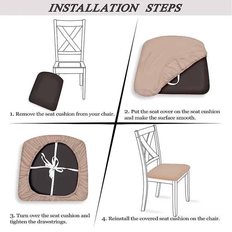 Velvet Chair Seat Cover Super Soft Seat Cushion Covers Stretch Chair Cover Slipcovers For Hotel Banquet Dining Living Room