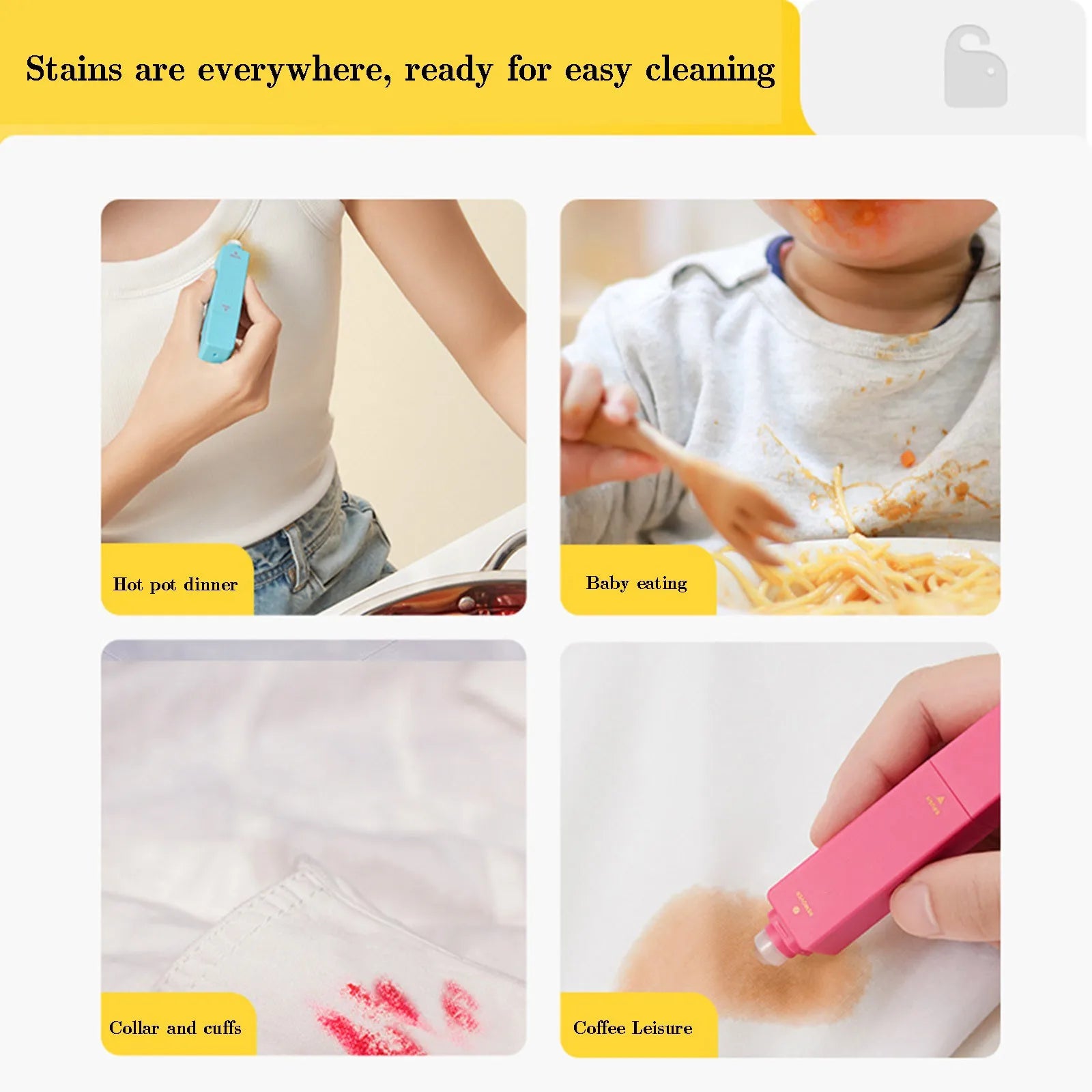 Portable Stain Remover for White Clothes Washing Free Grease Removal Instant Stain Remover White Clothes Stain Remover