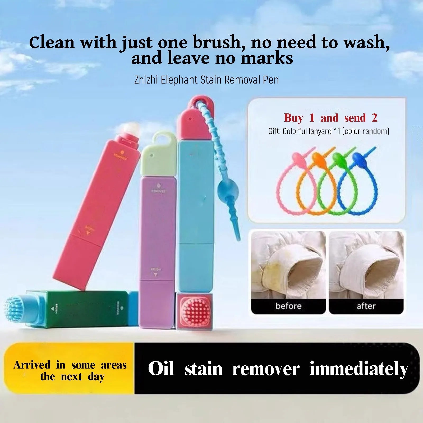 Portable Stain Remover for White Clothes Washing Free Grease Removal Instant Stain Remover White Clothes Stain Remover