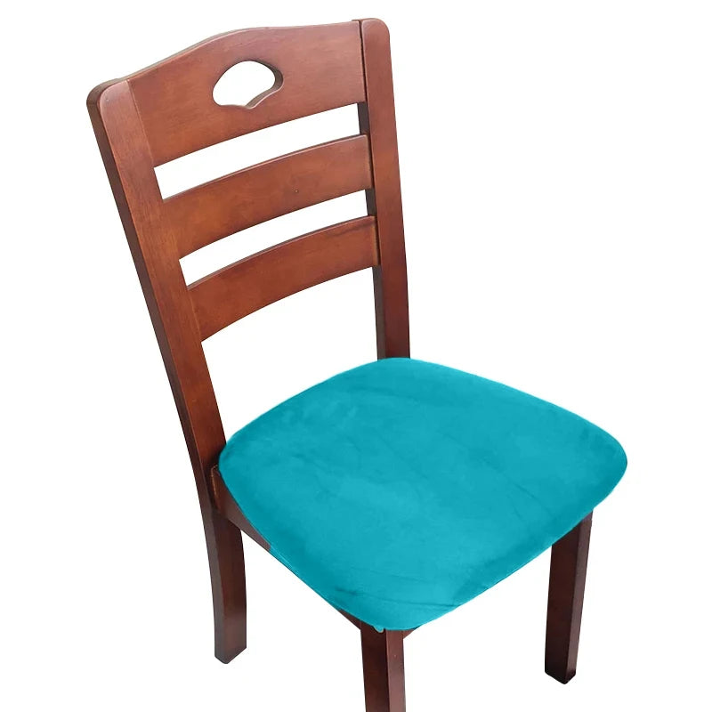 Velvet Chair Seat Cover Super Soft Seat Cushion Covers Stretch Chair Cover Slipcovers For Hotel Banquet Dining Living Room